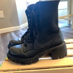 Like new Steve Madden combat boots. So fun!